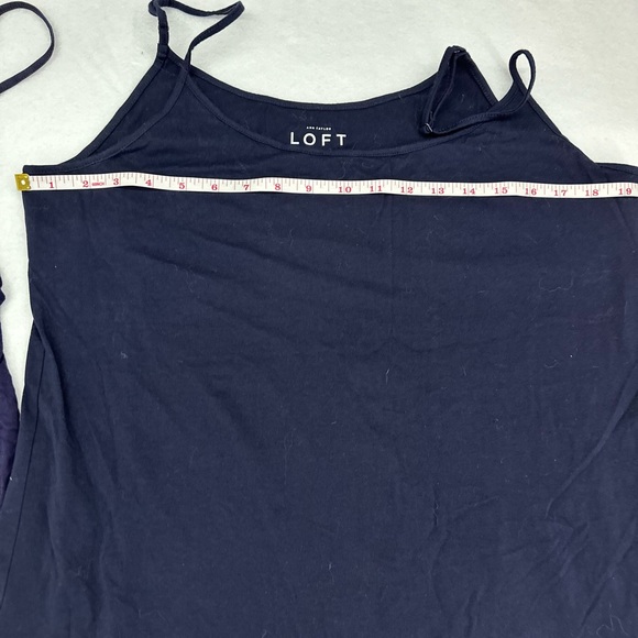 Bundle of 3 blue camis/tanks. Base layers. Gap, Loft, Merona brands. - Picture 3 of 4